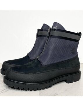 New! Timberland Heritage Front Zip Black Boot 9